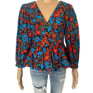 Derek Lam 10 Crosby
Savannah Floral Peplum Blouse